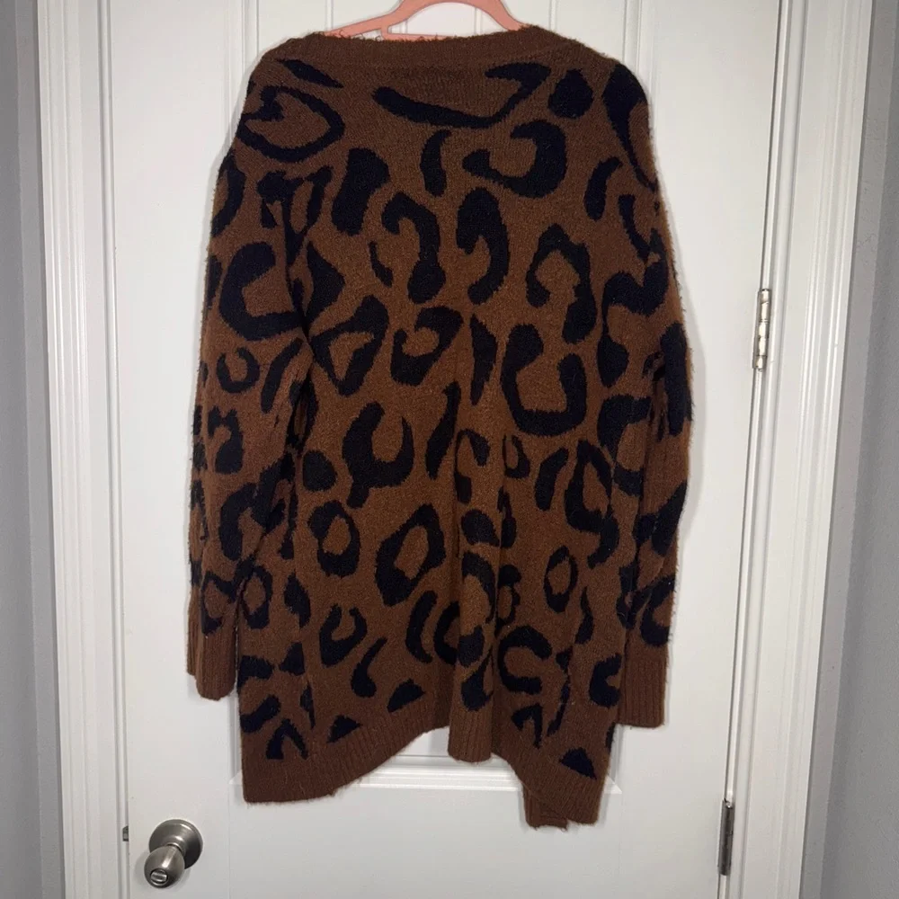 Cloth & Stone Black and Brown Knit Top - Picture 1 of 3